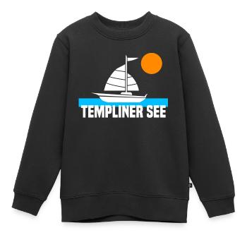 Templiner See - Kinder Premium Organic Sweatshirt - Schwarz - Vorne - AI Model Kid Female (0cm)