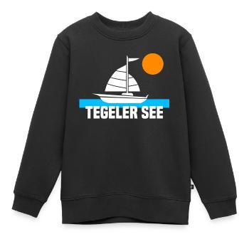 Tegeler See - Kinder Premium Organic Sweatshirt - Schwarz - Vorne - AI Model Kid Female (0cm)