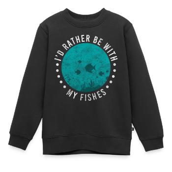 Fische Unter Wasser - Kinder Premium Organic Sweatshirt - Schwarz - Vorne - AI Model Kid Female (0cm)