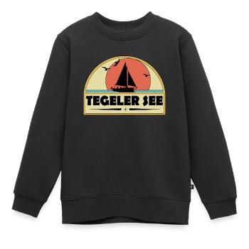 Tegeler See - Kinder Premium Organic Sweatshirt - Schwarz - Vorne - AI Model Kid Female (0cm)