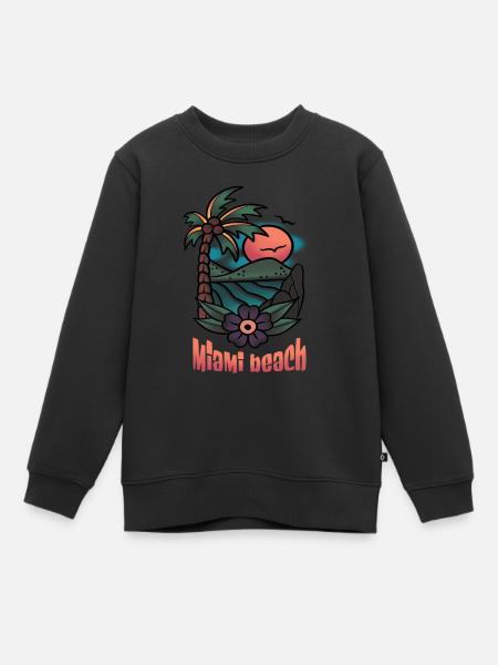 Miami Beach old-school tattoo art - Sweat Premium enfant bio - noir