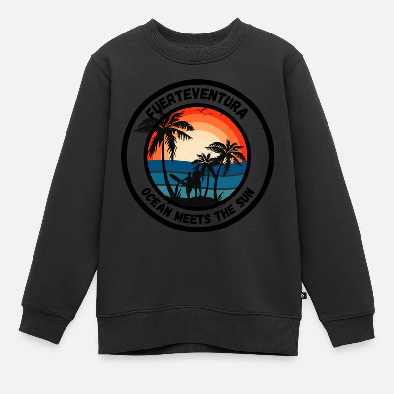 Fuerteventura - L’océan rencontre le soleil - Sweat Premium enfant bio - noir