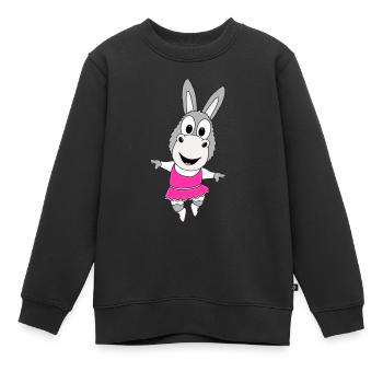 TANZEN - BALLETT - BALLERINA - ESEL - TIER - Kinder Premium Organic Sweatshirt - Schwarz - Vorne - AI Model Kid Female (0cm)