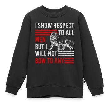 König Mut Wildnis - Kinder Premium Organic Sweatshirt - Schwarz - Vorne - AI Model Kid Female (0cm)