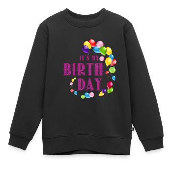 Birthday - Kinder Premium Organic Sweatshirt - Schwarz - Vorne - AI Model Kid Female (0cm)