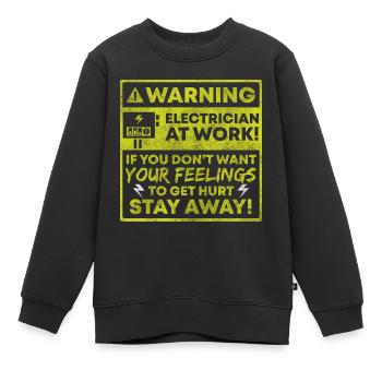 Électricité Artisanat Voltage Work - Sweat Premium enfant bio - noir - Devant - AI Model Kid Female (0cm)