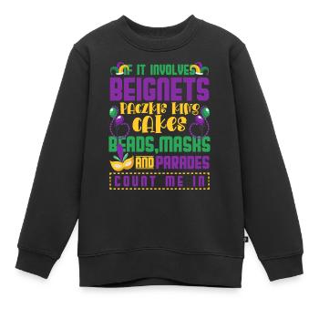 Carnival Parade Chain Street Festival - Sweat Premium enfant bio - noir - Devant - AI Model Kid Female (0cm)