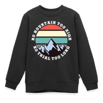 Pas de montagne trop haute, pas trop longue - Sweat Premium enfant bio - noir - Devant - AI Model Kid Female (0cm)