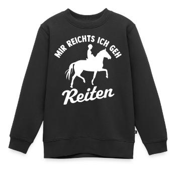 Mir reichts ich geh reiten - Kinder Premium Organic Sweatshirt - Schwarz - Vorne - AI Model Kid Female (0cm)