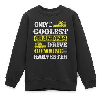 Récolter les légumes fermiers - Sweat Premium enfant bio - noir - Devant - AI Model Kid Female (0cm)