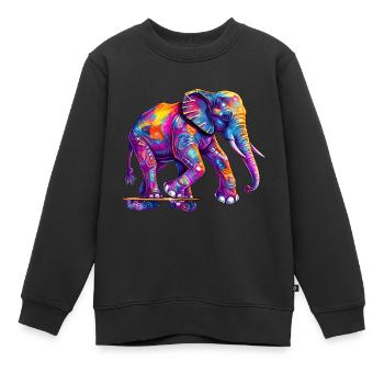 Metall Elephantastic - Kinder Premium Organic Sweatshirt - Schwarz - Vorne - AI Model Kid Female (0cm)