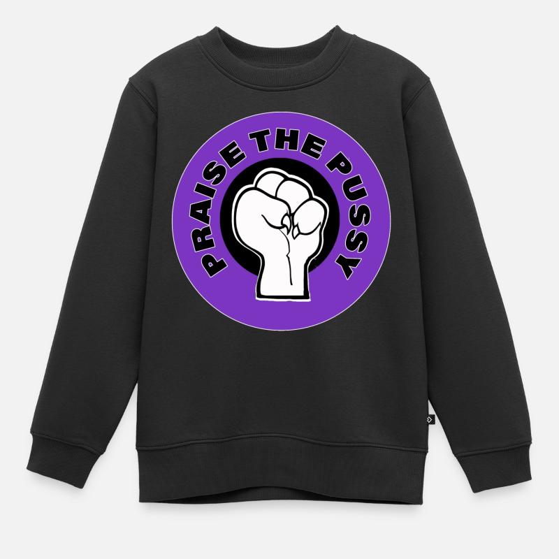 Louez le pu§§y violet - Sweat Premium enfant bio - noir