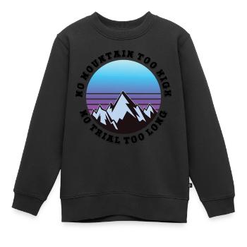 Kein Berg zu hoch, kein Weg zu lang - Kinder Premium Organic Sweatshirt - Schwarz - Vorne - AI Model Kid Female (0cm)