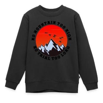 Pas de montagne trop haute, pas trop longue - Sweat Premium enfant bio - noir - Devant - AI Model Kid Female (0cm)