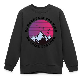 Pas de montagne trop haute, pas trop longue - Sweat Premium enfant bio - noir - Devant - AI Model Kid Female (0cm)