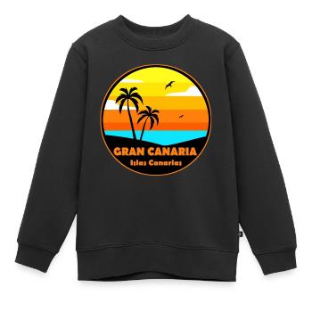 Gran Canaria - Kinder Premium Organic Sweatshirt - Schwarz - Vorne - AI Model Kid Female (0cm)