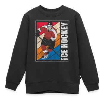 Sport Puck Mannschaft - Kinder Premium Organic Sweatshirt - Schwarz - Vorne - AI Model Kid Female (0cm)