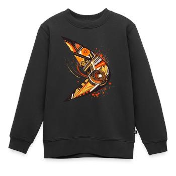 Australischer Bumerang mit Ethno Muster - Kinder Premium Organic Sweatshirt - Schwarz - Vorne - AI Model Kid Female (0cm)