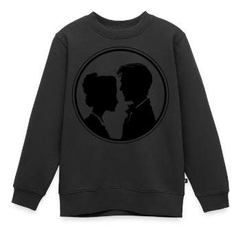 Mariage de couple Mariage de couple - Sweat Premium enfant bio - noir - Devant - AI Model Kid Female (0cm)