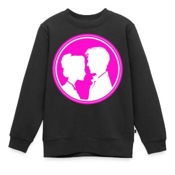 Mariage de couple Mariage de couple - Sweat Premium enfant bio - noir - Devant - AI Model Kid Female (0cm)