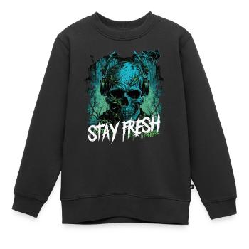 Zombie Disc Jockey - Kinder Premium Organic Sweatshirt - Schwarz - Vorne - AI Model Kid Female (0cm)