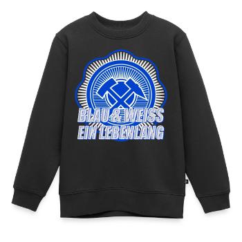 Blau Weiss ein Leben Lang - Kinder Premium Organic Sweatshirt - Schwarz - Vorne - AI Model Kid Female (0cm)