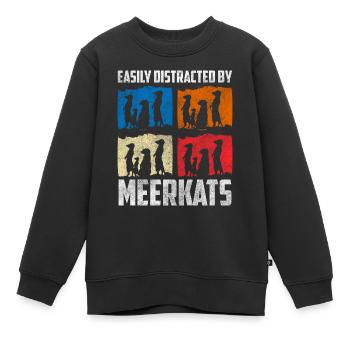 Bande horizontale du zoo de la faune - Sweat Premium enfant bio - noir - Devant - AI Model Kid Female (0cm)