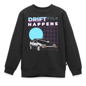 Véhicule de course de sport automobile - Sweat Premium enfant bio - noir - Devant - AI Model Kid Female (0cm)