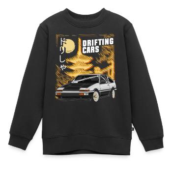 Driften Auto Burnout Motor - Kinder Premium Organic Sweatshirt - Schwarz - Vorne - AI Model Kid Female (0cm)