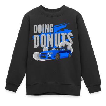 Sport automobile Pilote de course automobile - Sweat Premium enfant bio - noir - Devant - AI Model Kid Female (0cm)