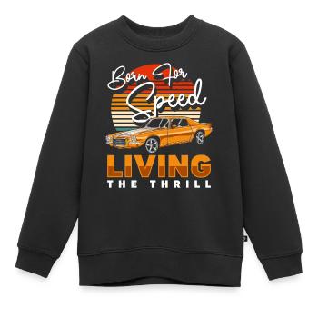 Tuner Burnout Racer de sport automobile - Sweat Premium enfant bio - noir - Devant - AI Model Kid Female (0cm)