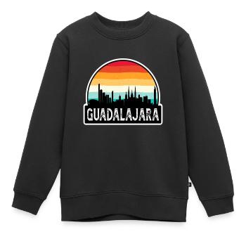 Guadalajara Mexiko Flagge Skyline Reisesouvenir - Kinder Premium Organic Sweatshirt - Schwarz - Vorne - AI Model Kid Female (0cm)