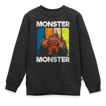 Les monstres effraient le déguisement terrifiant - Sweat Premium enfant bio - noir - Devant - AI Model Kid Female (0cm)