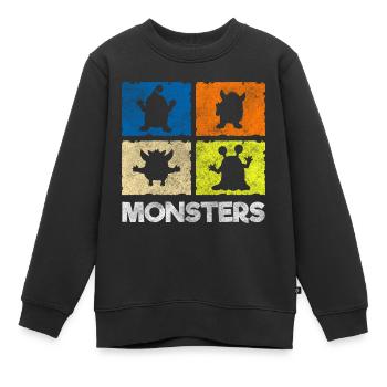 Halloween Kreatur Kinder Verkleidung - Kinder Premium Organic Sweatshirt - Schwarz - Vorne - AI Model Kid Female (0cm)