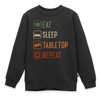 Jeu de plateau Joueur de rôle - Sweat Premium enfant bio - noir - Devant - AI Model Kid Female (0cm)