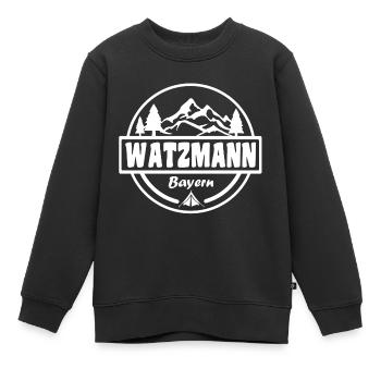 Watzmann - Sweat Premium enfant bio - noir - Devant - AI Model Kid Female (0cm)