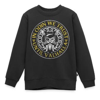 Symbole de Thor Nordmann Asgard - Sweat Premium enfant bio - noir - Devant - AI Model Kid Female (0cm)