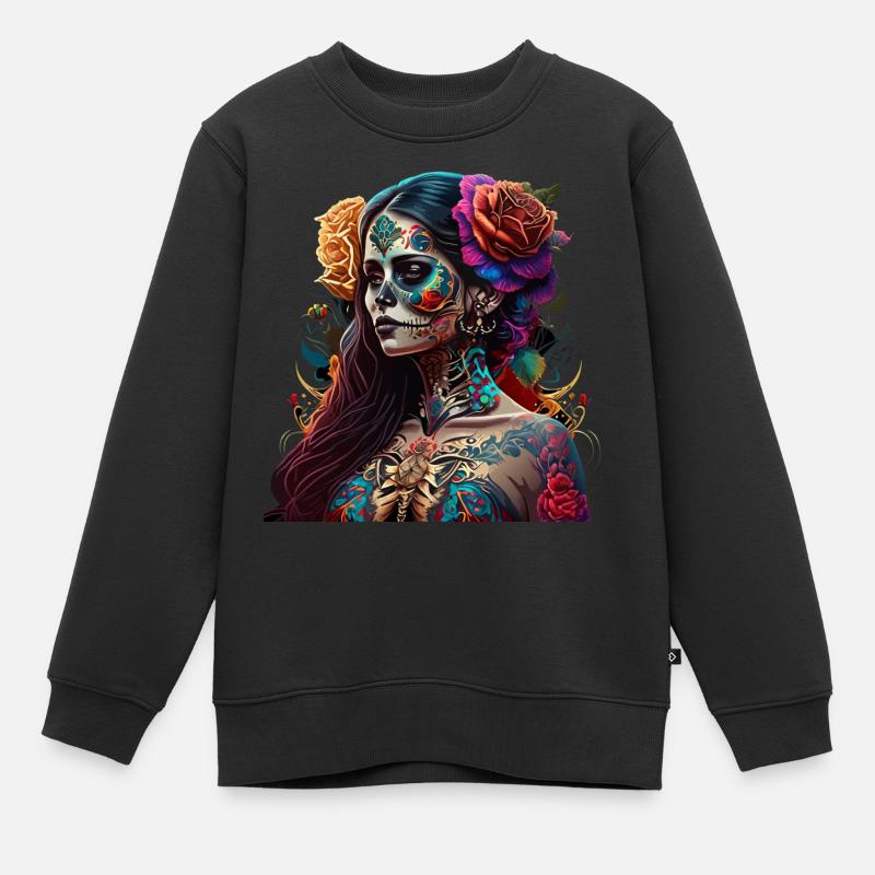 Dia de Muertos - Sweat Premium enfant bio - noir