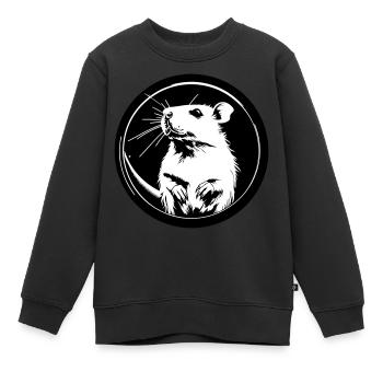 souris - Sweat Premium enfant bio - noir - Devant - AI Model Kid Female (0cm)