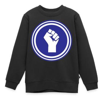 Hand Faust - Kinder Premium Organic Sweatshirt - Schwarz - Vorne - AI Model Kid Female (0cm)