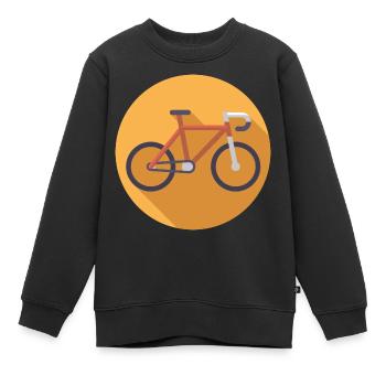 Fahrrad - Kinder Premium Organic Sweatshirt - Schwarz - Vorne - AI Model Kid Female (0cm)