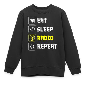 Moderator Job Show - Kinder Premium Organic Sweatshirt - Schwarz - Vorne - AI Model Kid Female (0cm)