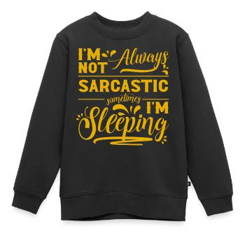 Dormeurs, lève-tard, paresseux - Sweat Premium enfant bio - noir - Devant - AI Model Kid Female (0cm)
