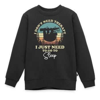 Dormir, dormir, paresseux, se reposer - Sweat Premium enfant bio - noir - Devant - AI Model Kid Female (0cm)