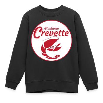 Madame Crevette Crayfish - Kids Premium Organic Sweatshirt - black - Front - AI Model Kid Female (0cm)