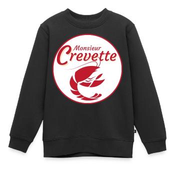 Monsieur Crevette Crayfish - Kids Premium Organic Sweatshirt - black - Front - AI Model Kid Female (0cm)