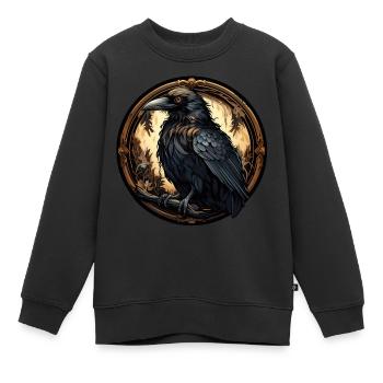Rabe - Kinder Premium Organic Sweatshirt - Schwarz - Vorne - AI Model Kid Female (0cm)