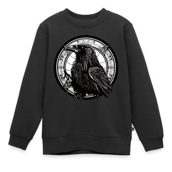 Rabe - Kinder Premium Organic Sweatshirt - Schwarz - Vorne - AI Model Kid Female (0cm)