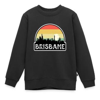 Brisbane Australie Flag Skyline Souvenir de voyage - Sweat Premium enfant bio - noir - Devant - AI Model Kid Female (0cm)