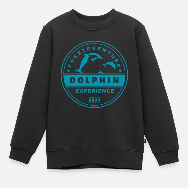 Fuerteventura - Dolphin Experience - Kinder Premium Organic Sweatshirt - Schwarz